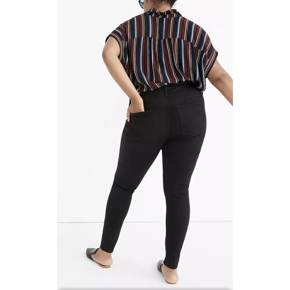 Madewell High Rise Skinny Jeans G9601 Womens 36 Petite Stretch‎ Black